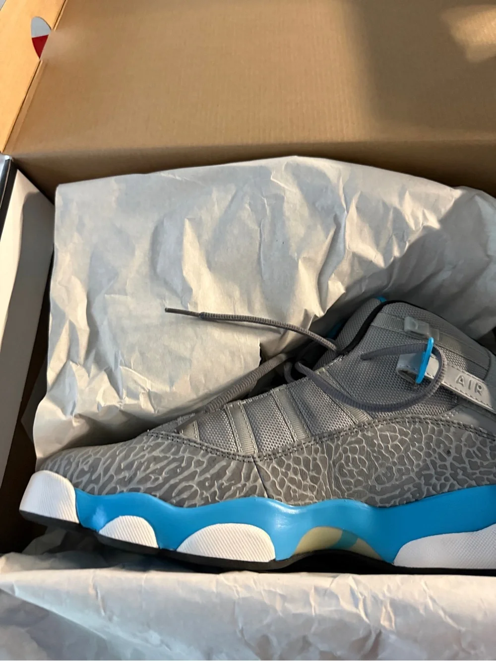 Jordan 6 Rings Box — Wolf Grey and Black
